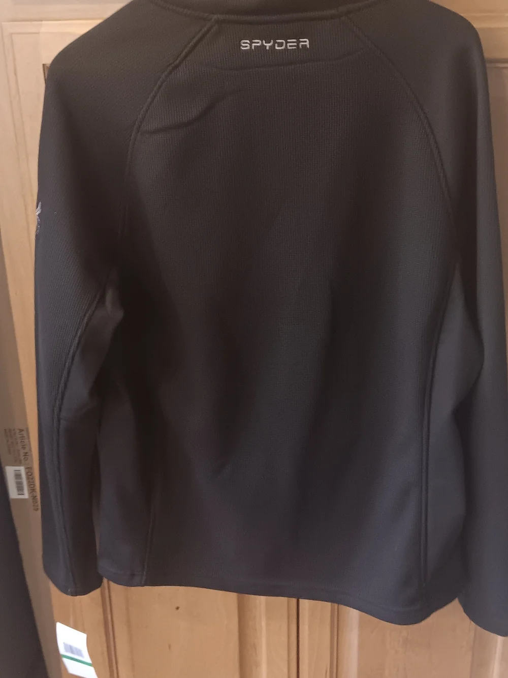 NWT Spyder Mens  Black Half-Zip Pullover Sweater Size L
